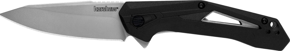 Kershaw 1385 Airlock EDC 3" Folding Knife Drop Point Bead Blasted 5Cr13MoV Blade, Black GFN/SS Handle