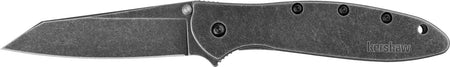 Kershaw 1660RBW Leek Random EDC 3" Folding Knife Reverse Tanto Blackwash 14C28N Blade, Blackwash Stainless Handle