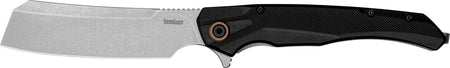 Kershaw 2078 Strata 4" Folding Cleaver Stonewashed D2 Steel Blade, Black G10/SS Handle