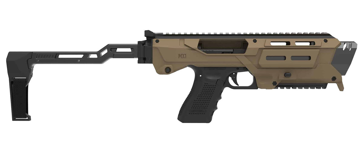Meta Tactical MX1-PS-TN MX-1 Glock Gen 3/4/5 Conversion Kit Tan Aluminum Chassis