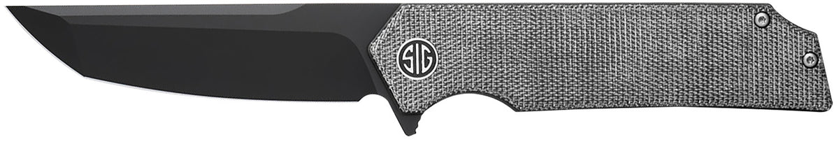 Sig Sauer Validus 3.78" Folding Drop Point Black PVD M390 Steel Blade, Black Textured G10 Handle with Glass Breaker