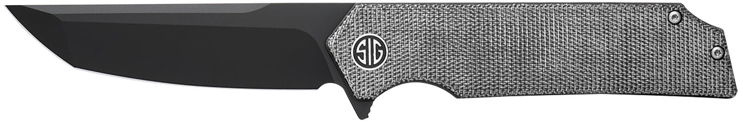 Sig Sauer Validus 3.78" Folding Drop Point Black PVD M390 Steel Blade, Black Textured G10 Handle with Glass Breaker