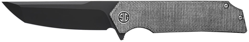 Sig Sauer Validus 3.78" Folding Drop Point Black PVD M390 Steel Blade, Black Textured G10 Handle with Glass Breaker