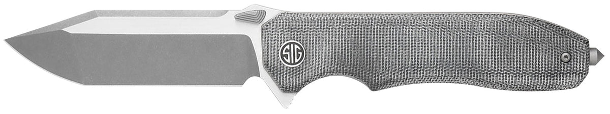 Sig Sauer Validus VA9SBT 3.78" Folding Modified Tanto M390 Steel Blade, Salt & Pepper Micarta Handle