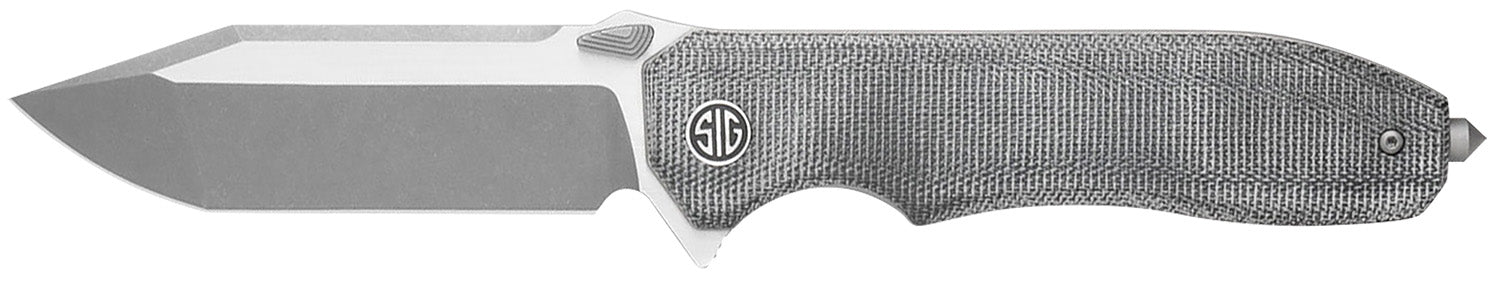 Sig Sauer Validus VA9SBT 3.78" Folding Modified Tanto M390 Steel Blade, Salt & Pepper Micarta Handle