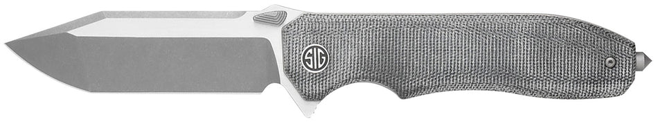 Sig Sauer Validus VA9SBT 3.78" Folding Modified Tanto M390 Steel Blade, Salt & Pepper Micarta Handle
