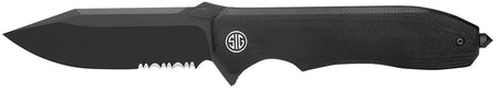 Sig Sauer Validus VA9BBS 3.78" Folding Drop Point Part Serrated Black PVD M390 Blade, Black G10 Handle