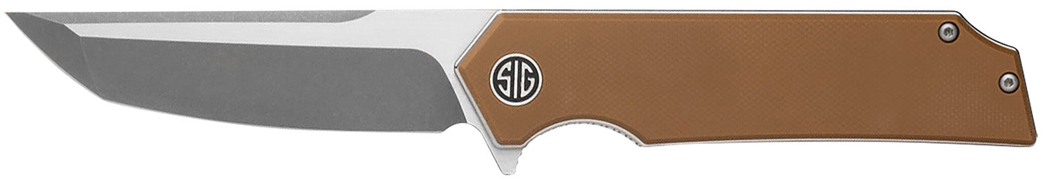 Sig Sauer Tsuru TS8SBRN 3.30" Folding Tanto Satin 154CM SS Blade, Coyote Brown G10 Handle