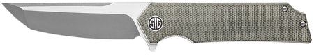 Sig Sauer Tsuru TS8SG 3.30" Folding Tanto Satin 154CM SS Blade, Green Canvas Micarta Handle