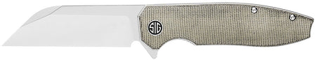 Sig Sauer Karak KA7SG 3.25" Folding Wharncliffe Black PVD Nitro-V Blade, Green Canvas Micarta Handle