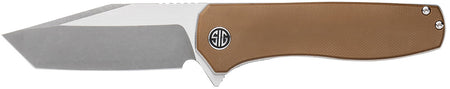 Sig Sauer Xiphos XI SBRN 3.40" Folding Modified Tanto Dark Stonewash Nitro-V Blade, Coyote Brown G10 Handle