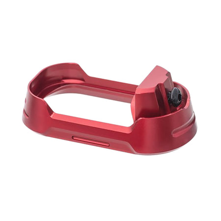 Tyrant CNC TDG19G34MWREDBLKSCRW Magwell for Glock 19 Gen 3-4 Red Aluminum