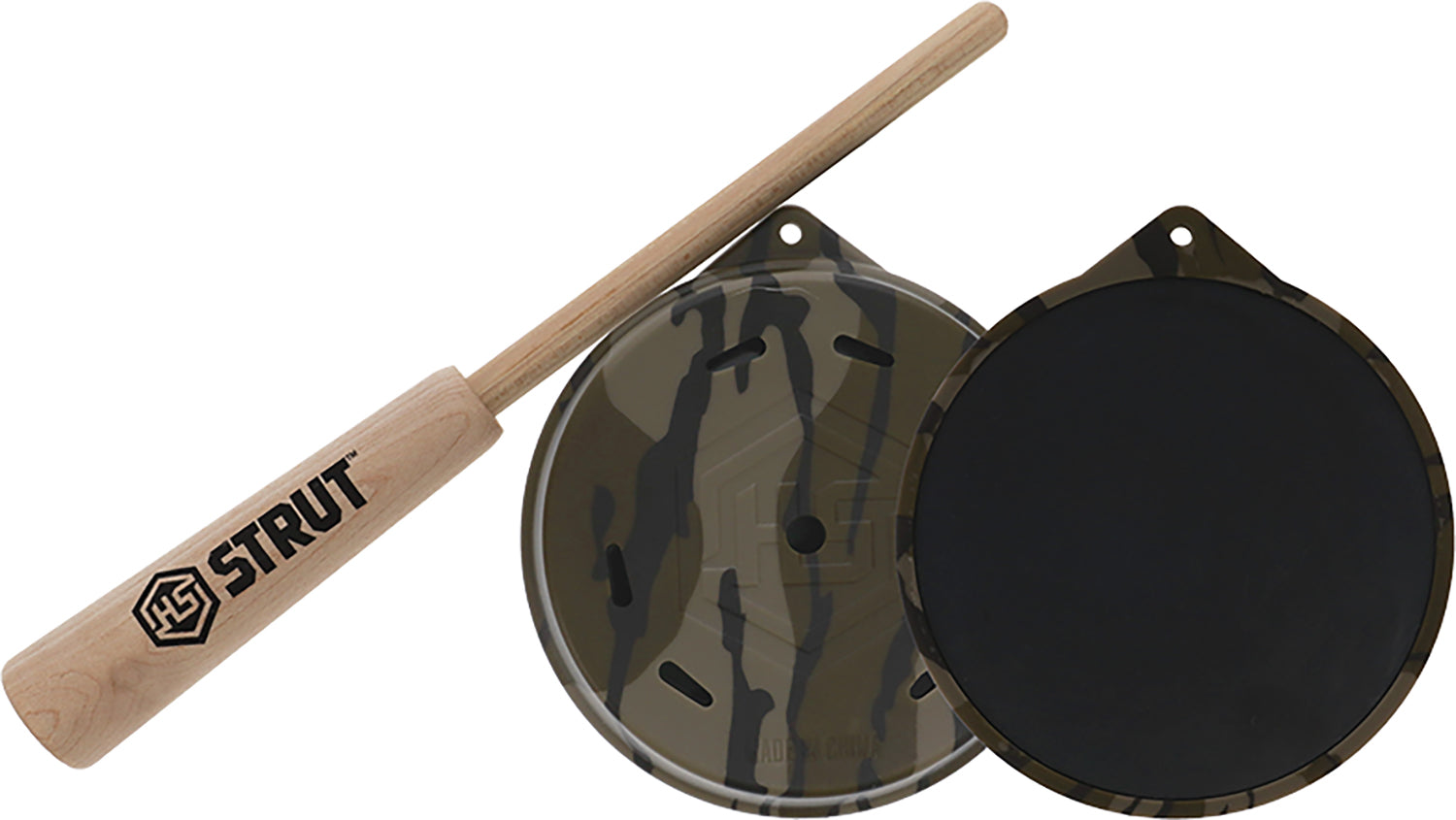 Hunters Specialties HSBBSPC Camo Cutt'R Slate Pot Friction Turkey Call Mossy Oak Bottomland