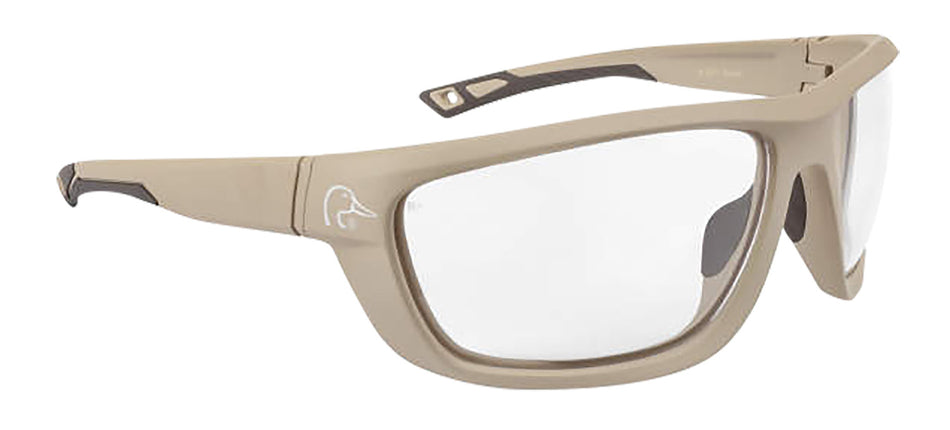 Radians DUFF13010C Ducks Unlimited Shooting Glasses Clear Lens Tan Frame