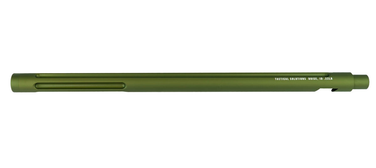Tactical Solutions 1022TEMOD X-Ring Barrel 22 LR 16.50" OD Green Matte Aluminum Fluted & Threaded for Ruger 10/22