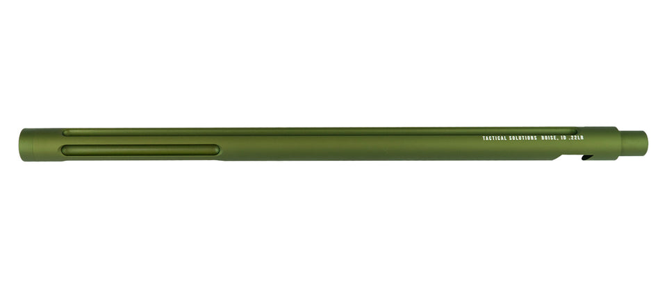 Tactical Solutions 1022TEMOD X-Ring Barrel 22 LR 16.50" OD Green Matte Aluminum Fluted & Threaded for Ruger 10/22