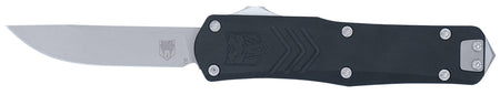 CobraTec FS-X Gen III Small OTF Knife 2.75" Drop Point Stonewashed D2 Blade Black Aluminum Handle