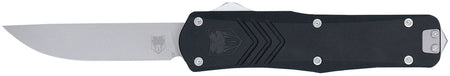CobraTec FS-X Gen III Medium OTF Knife 3" Drop Point Stonewashed D2 Blade Black Aluminum Handle