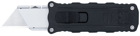 CobraTec CTOTFUKSBBLK Side Button Utility OTF Knife Interchangeable Aluminum Blade 3.38" Black Handle