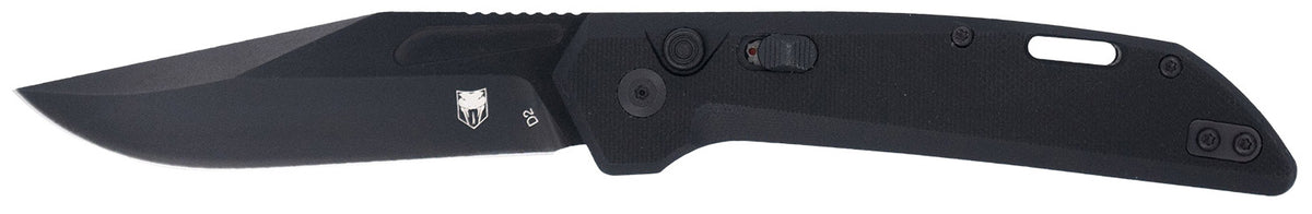 CobraTec CTNAJBLK Naja 3.50" Folding Plain Black Powder Coated D2 Steel Blade Black G10 Scales Handle