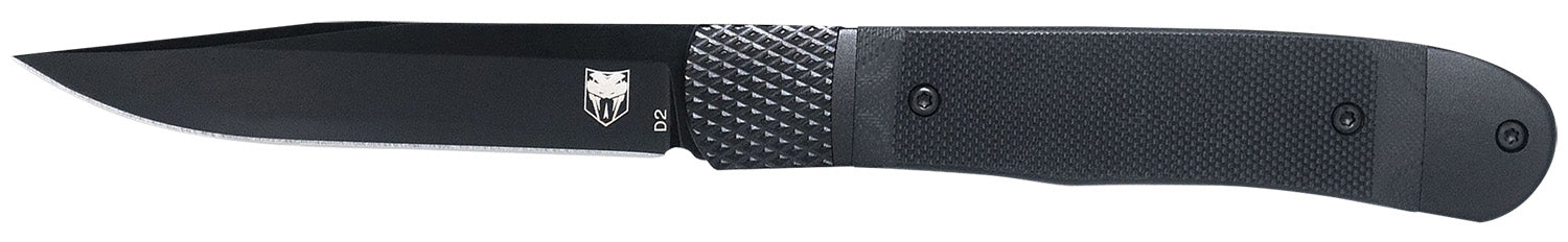 CobraTec CTTHRG10BKO Trapper Small 3.13" Folding Plain 154CM SS Blade 4.25" Black G10 Handle