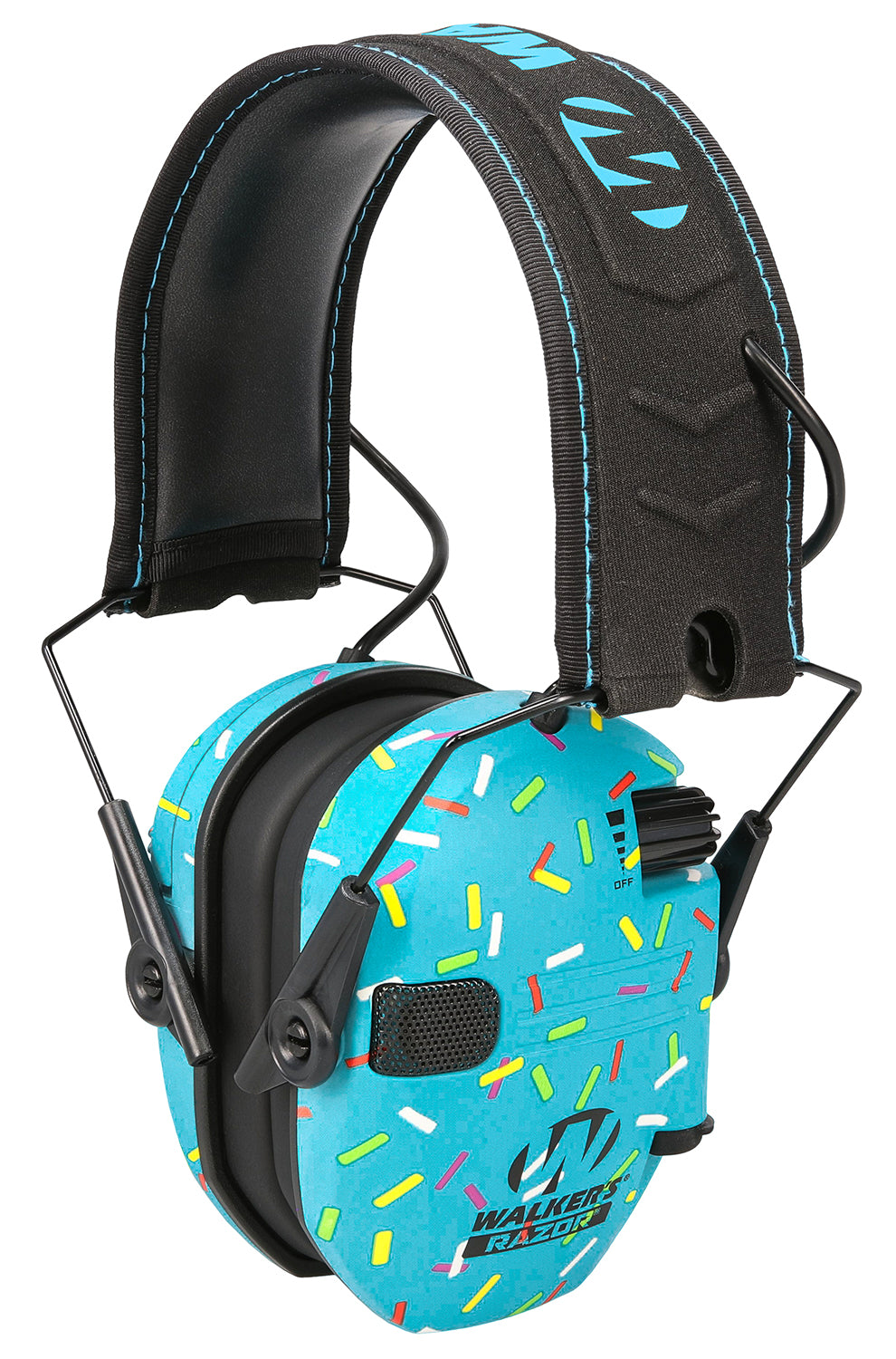 Walker's GWPFKDMSPRNKBL Passive Over the Head Earmuff Blue Sprinkles Youth