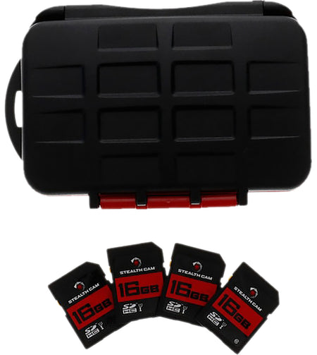 Stealth Cam STCMCSC16GB4PK Memory Card Storage Case for SD and Micro SD