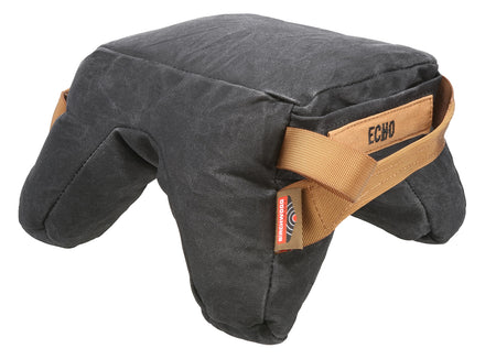Birchwood Casey BC-BAG-SSEH Steady-Shot Echo Bag Heavyweight Prefilled Black Wax Canvas Front and Rear Shooting Bag