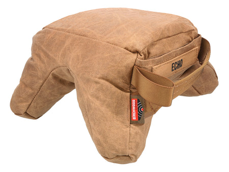Birchwood Casey BC-BAG-SSEU Steady-Shot Echo Bag Heavyweight Prefilled Tan Wax Canvas Front and Rear Shooting Bag