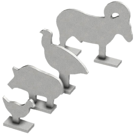 Birchwood Casey BC-47422 Silhouette Knock Over Targets 1/4" A36 Steel 4-Piece Set