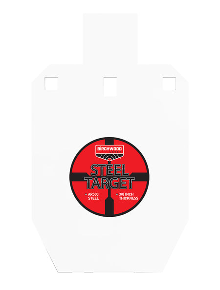 Birchwood Casey BC-47661 Pistol/Rifle Steel Silhouette Target 0.38" Thick Hanging Black/Red/White