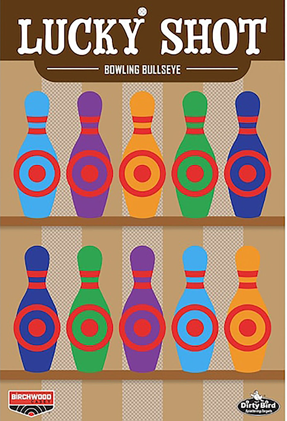 Birchwood Casey BC-35773 Dirty Bird Lucky Shot Bowling Pins Splatter Target 12"x18" 6-Pack