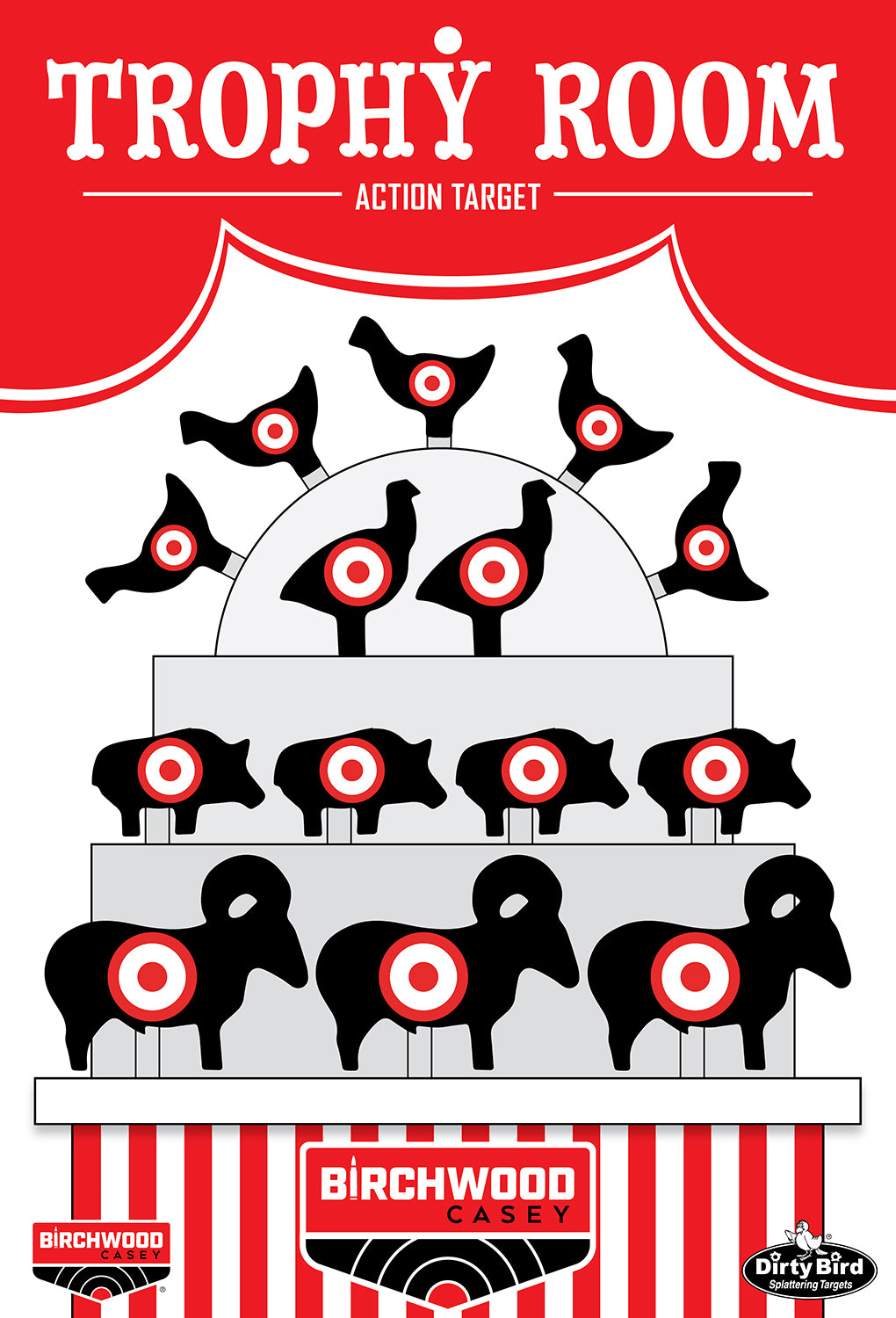 Birchwood Casey BC-35775 Dirty Bird Trophy Room Splatter Target 12"x18" 6-Pack