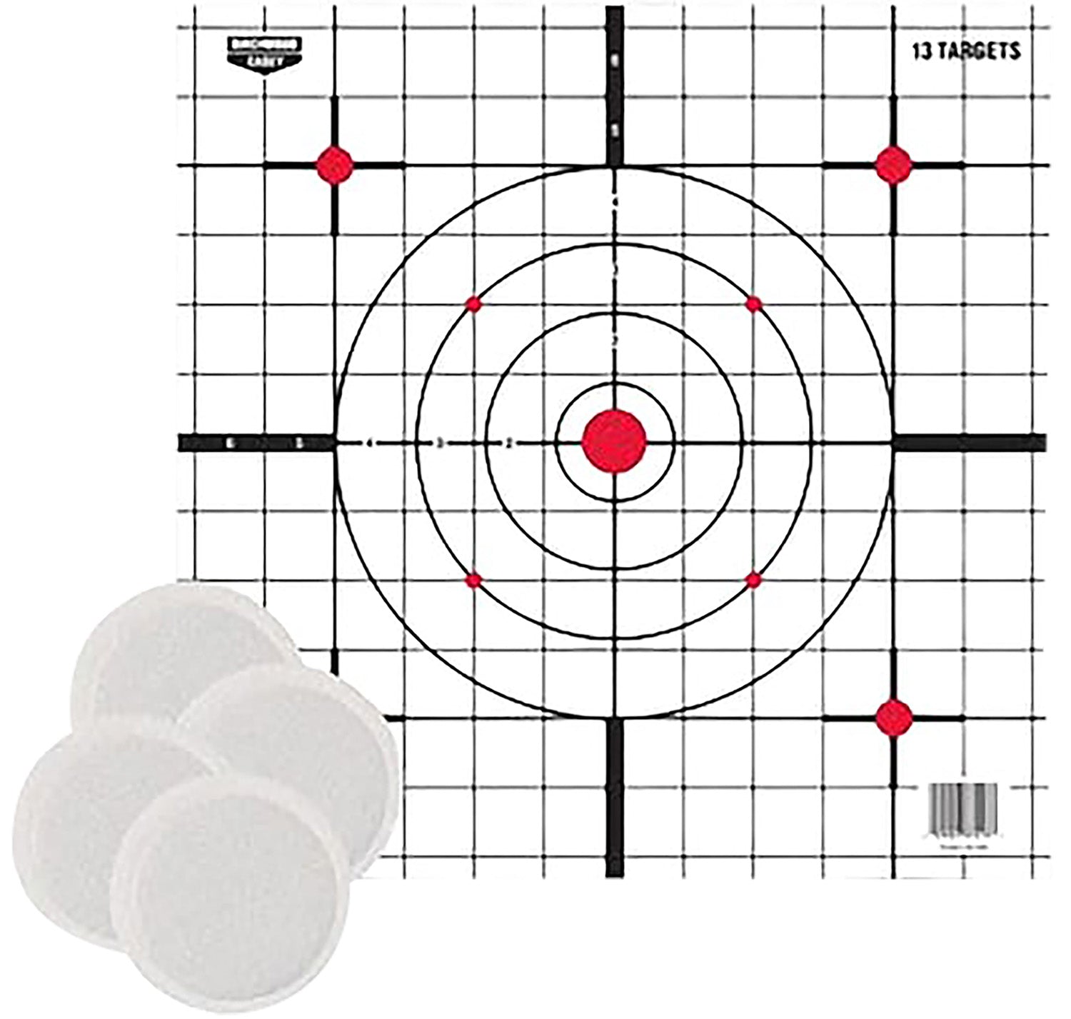 Birchwood Casey BC-37216T EZE-Scorer Thermal Sight-In Hanging Paper Target 12"x12" Black/Red/White