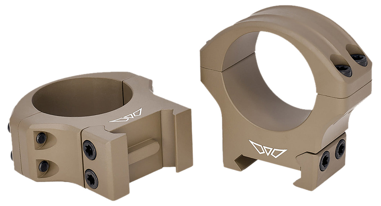 Warne 8513DE HyperLite Dark Earth Cerakote MagnaFusion Alloy 30mm Tube Scope Rings Maxima/Weaver/Picatinny