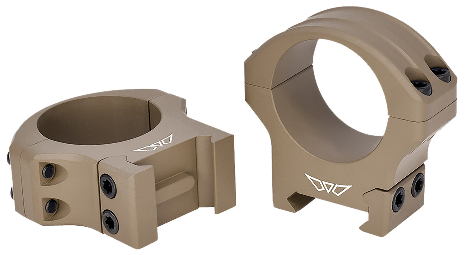 Warne 8522DE HyperLite Dark Earth Cerakote MagnaFusion Alloy 34mm Tube Scope Rings Picatinny/Weaver/Maxima