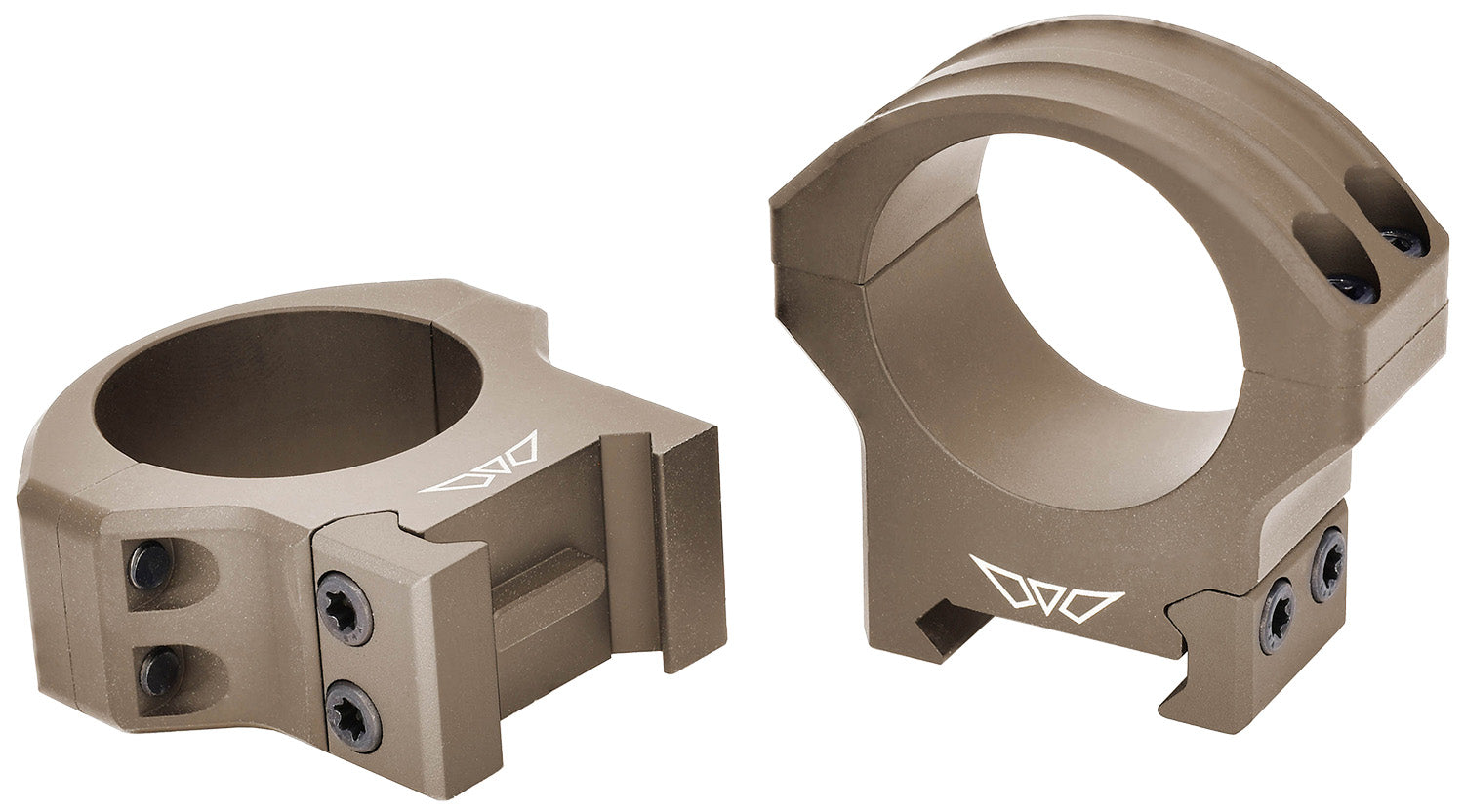 Warne 8501TM HyperLite Dark Earth Cerakote MagnaFusion Alloy 1" Tube Scope Rings Picatinny/Weaver/Maxima Tikka