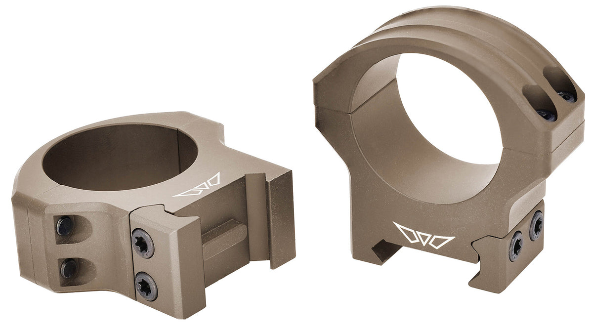Warne 8502TM HyperLite Dark Earth Cerakote MagnaFusion Alloy 1" Tube Scope Rings Picatinny/Weaver/Maxima Tikka
