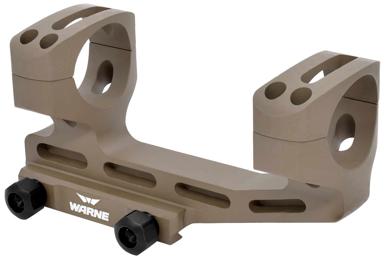 Warne LRSKEL34DE Skeletonized Scope Mount Ring Combo Dark Earth Aluminum 34mm Tube MSR 20 MOA
