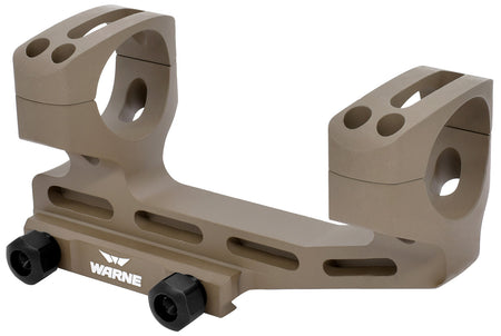 Warne LRSKEL34DE Skeletonized Scope Mount Ring Combo Dark Earth Aluminum 34mm Tube MSR 20 MOA