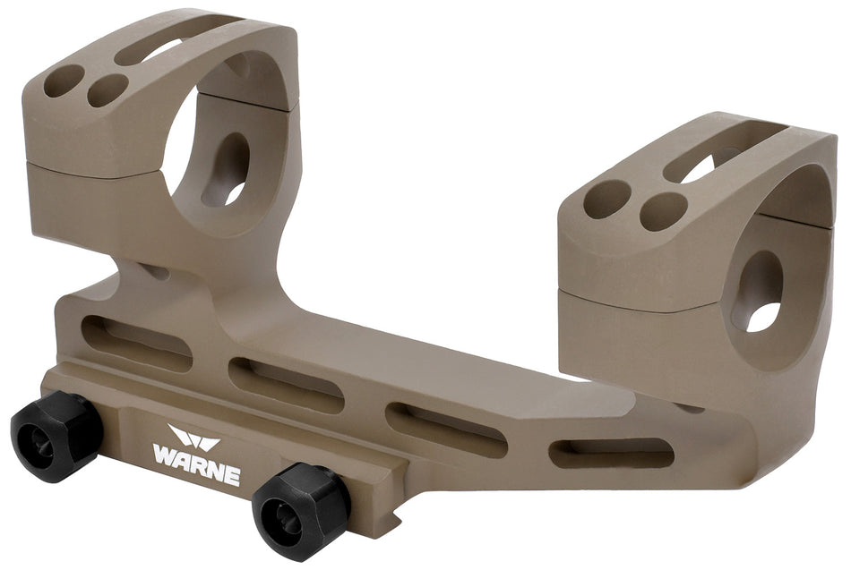 Warne LRSKEL34DE Skeletonized Scope Mount Ring Combo Dark Earth Aluminum 34mm Tube MSR 20 MOA