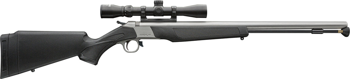 CVA Wolf V2 50 Cal 24" Muzzleloader Package with 3-9x32 Scope - Stainless/Black