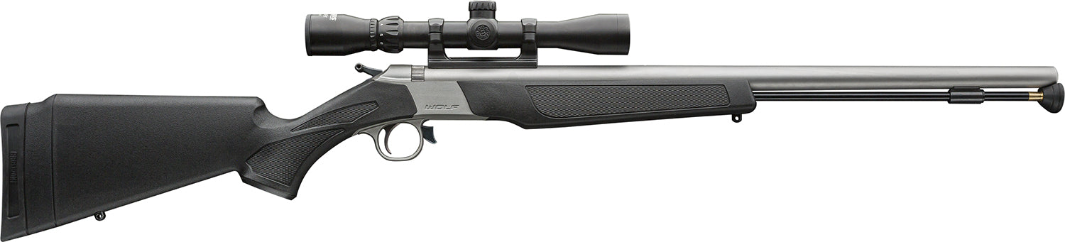 CVA Wolf V2 50 Cal 24" Muzzleloader Package with 3-9x32 Scope - Stainless/Black