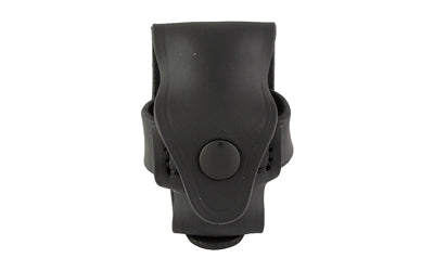 1791 Gunleather Revolver Single Speed Loader Carrier, OWB Belt Carrier, J/K-Frame, Steerhide, Stealth Black RV-SLS-SBL-A