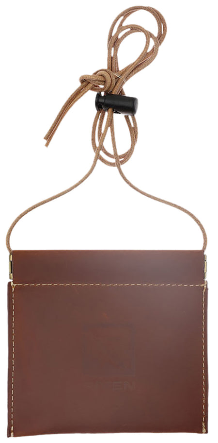 Riven 65700 Leather Diaphragm Call Holder with Adjustable Lanyard – Brown