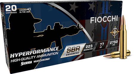 Fiocchi  .223 Remington 77 gr BTHP ammo