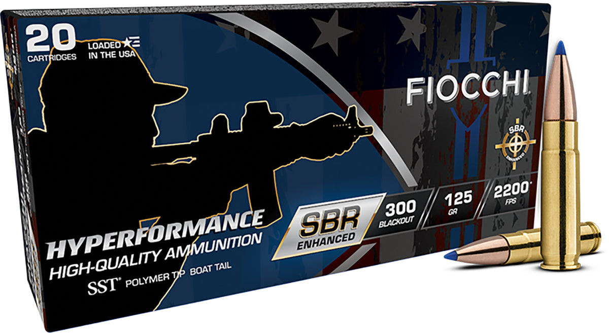 Fiocchi Hyperformance SBR Enhanced .300 AAC Blackout 125 gr PolyTip ammo
