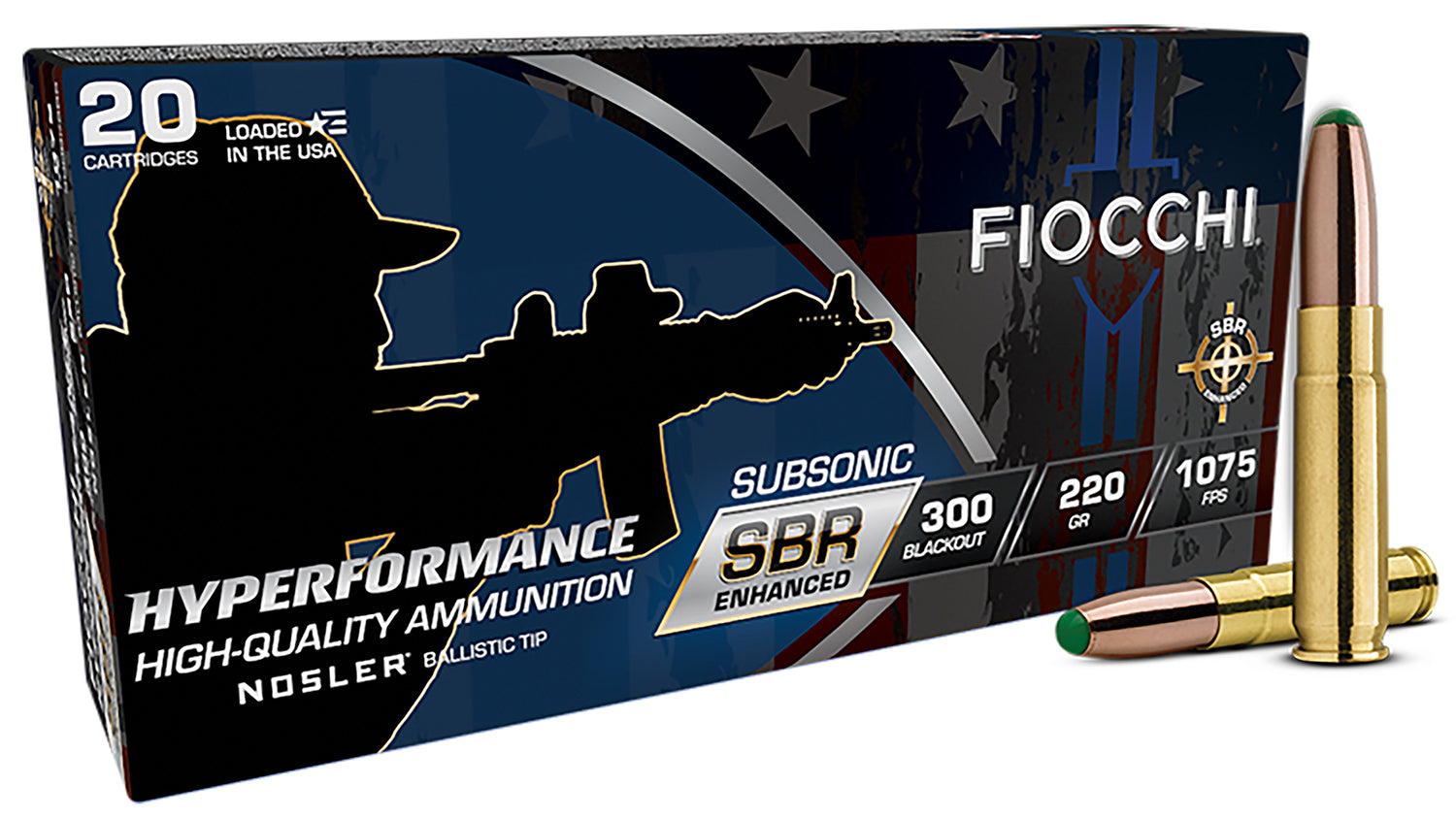 Fiocchi Hyperformance SBR Enhanced .300 AAC Blackout 220 gr PolyTip ammo