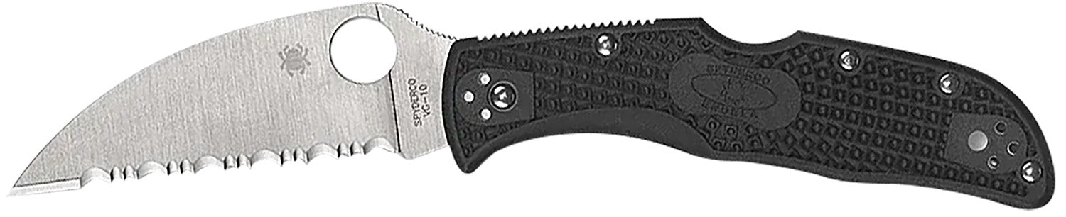 Spyderco C243FPWCBK Endela Lightweight Folding Knife 3.40" Wharncliffe Plain VG-10 Blade, Black Textured FRN Handle
