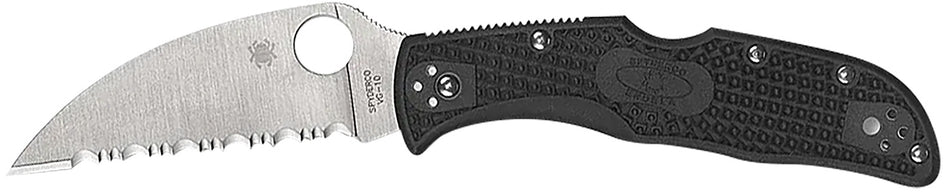 Spyderco C243FPWCBK Endela Lightweight Folding Knife 3.40" Wharncliffe Plain VG-10 Blade, Black Textured FRN Handle